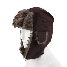 Load image into Gallery viewer, 1PC Winter Trapper Aviator Trooper Earflap Hat Warm Waterproof Disco Ski Hat Bomber Cap Fleece Thicken Warm Ear Protectors Hats
