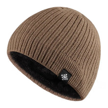 Load image into Gallery viewer, Autumn and winter thick wool blended knitted men's and women's hats are suitable for windproof and warm outdoor wear in winter
