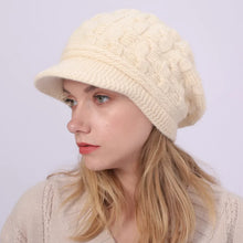 Load image into Gallery viewer, Fried Dough Twists Knit Hat Plush Thickened Warm Wool Hat Suitable for outdoor wind protection in autumn and winter

