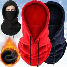 Load image into Gallery viewer, Winter Thermal Fleece Hat Hooded Outdoor Windproof Cold Warm Skiing Sport Men Women Neck Warmer Cycling Face Mask Masked Caps
