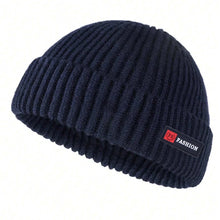 Load image into Gallery viewer, 1pc Men Beanies Skullcap Street Style Hip Hop Brimless Baggy Melon Cap Cuff Fisherman Beanies Hats Winter Warm Knitted Bonnet
