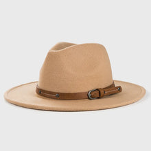Load image into Gallery viewer, NEWWool Fedora Hat For Women Men Winter Autumn Fashion Church Jazz Hats Viking British Flat Brim Felt Hat Outdoor Casual Fedoras
