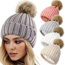 Load image into Gallery viewer, Fashion Soft Winter Beanie Hat Keep Warm Solid Color Warm Knit Hats Casual Knit Wool Beanie Cap Winter
