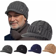 Load image into Gallery viewer, 1pc Unisex Winter Warm Fleece Beanie hat,Trendy Casual Outdoor Running  Knit Dandy Pullover with Brim,Suitable for Skiing,sports
