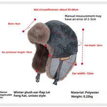 Load image into Gallery viewer, 1pc Winter Warm Trapper Pilot Caps for Men,Hunting Warm Ear Flap Russian Winter Ski Cold Weather Bomber Hats,suitable for Skiing
