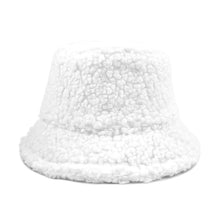 Load image into Gallery viewer, Unisex Bucket Hat Graffiti Solid Women Men Fishing Fisherman Autumn Winter Lamb Wool Outdoor Warm Cap
