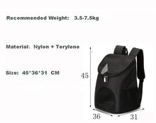 Load image into Gallery viewer, Portable Foldable Mesh Pet Carrier Dog Backpack Breathable Bag Dog Cat Large Capacity Outdoor Travel Carrier Double Shoulder Bag
