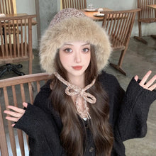 Load image into Gallery viewer, Fashion Cold-proof Faux Fur Beanies Hat Thicken Cold Protection Warm Lei Feng Hat Furry Ear Protection Caps Women Accessories
