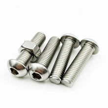 Load image into Gallery viewer, 120-434Pcs 304 Stainless Steel Hex Button Socket Head Cap Screw Hexagon Thread Machine Metric Nut Bolt Assortment Kit Set M2~M6
