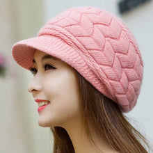 Load image into Gallery viewer, Fried Dough Twists Knit Hat Plush Thickened Warm Wool Hat Suitable for outdoor wind protection in autumn and winter
