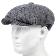 Load image into Gallery viewer, Men Women Wool Newsboy Caps Herringbone Flat Caps Coffee British Gatsby Caps Autumn Winter Warm Woolen Hats Gorras

