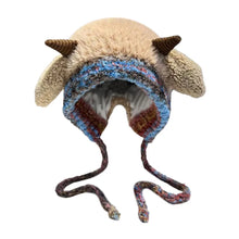 Load image into Gallery viewer, New Fur Deer Warm Knitted Hat Windproof Deer Antler Storage Hat Ear Protection 2 In 1 Ear Flap Hat Winter
