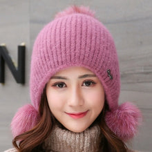 Load image into Gallery viewer, Fashion Thicken Women Winter Hat Ear Protection Cold Windproof Warm Beanie Caps Keep Warm Casual Warm Hat Outdoor
