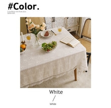 Load image into Gallery viewer, American Tablecloth Ins Style Hollow Three-Dimensional Embroidered Rectangular Tablecloth Artistic Coffee Table Cloth Cover Towel

