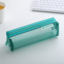 Load image into Gallery viewer, Pencil Case Cute Solid Color Transparent Pencil box School Student pen bag Supplies
