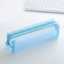 Load image into Gallery viewer, Pencil Case Cute Solid Color Transparent Pencil box School Student pen bag Supplies
