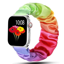 Load image into Gallery viewer, Scrunchie Strap for Apple watch band 44mm 40mm iWatch 42/38mm Elastic Nylon Solo Loop smart bracelet applewatch serie 5 43 SE 6

