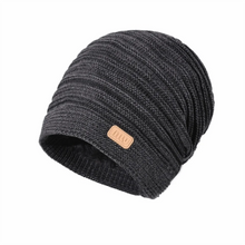 Load image into Gallery viewer, Winter Warm Striped Knitted Hat Windproof Cold Proof Thickned Pullover Hat Beanie Cap for Men Women

