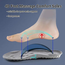 Load image into Gallery viewer, Insole 4D Sports Massage s for Adults High Elastic Soft Deodorization Massage Running Football Orthopedic  Pads Unisex shoe pads
