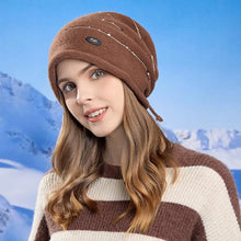Load image into Gallery viewer, Casual Warm Winter Knitted Hat Soft Thickened Bonnet Short Brim Windproof Beanies Outdoor
