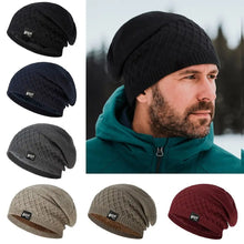 Load image into Gallery viewer, Simple Solid Color Pullover Cap Fleece Lined Unisex Skull Cap Keep Warm Knitted Hats Winter
