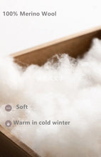 Load image into Gallery viewer, 100%Wool Balaclave Beanies For Women&amp;Men Winter Knitted Neck Face Protect Warm Soft Hooded Hats Drawstring Skullies Headgears
