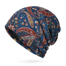 Load image into Gallery viewer, Contrasting Colors Pullover Hat Plaid Print Multifunctional Casual Hedging Cap Scarf Pullover Hat Turban Hats Autumn and Winter
