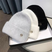Load image into Gallery viewer, Women Men Autumn Winter Warm Knitted Hat Cute Ear Protection Casual Outdoor Riding Windproof Coldproof Bonnet Caps
