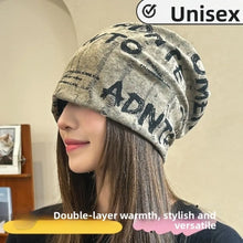 Load image into Gallery viewer, Casual Polyester Cotton Women Beanies Soft Elastic Warm Pullover Cap Hip-hop Bonnet Breathable Baotou Cold Hat for Women and Men
