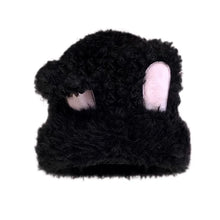 Load image into Gallery viewer, Casual Cute Rabbit Ear Warm Hat Thickened Keep Warm Wool Knitted Hat Windproof Ear Protection Beanie Cap for Women
