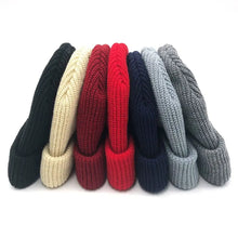 Load image into Gallery viewer, Fashion Solid Color Men Knitted Hat Street Style Hip Hop Brimless Skullcap Winter Warm Winter Knitted Bonnet Autumn Winter
