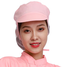 Load image into Gallery viewer, Cook Accessories Breathable Work Wear Hat Dust-proof With Hair Mesh Chef Hat Lightweight Hair Nets Cap Hotel Restaurants
