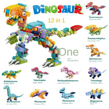 Load image into Gallery viewer, 12-in-1 New Tyrannosaurus Boy Dinosaur World Compatible Lego Small Particle Assembly Building Blocks
