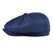 Load image into Gallery viewer, Men's Newsboy Cap Twill Cotton 8 Panel Hat Flat Ivy Cabbie Casual Baker Caps Gatsby Hat Retro Hats Boina Beret for Male
