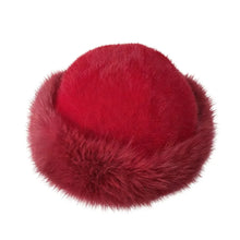 Load image into Gallery viewer, New Fluffy Fur Winter Hat Red Thicken Panama Cap Cold Windproof Berets for Women Girls
