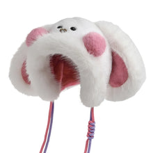 Load image into Gallery viewer, Fashion Winter Balaclava Hat Windproof Thickened Ear Protection Hat Blush Rabbit Ear Keep Warm Fluffy Pullover Hat Outdoor
