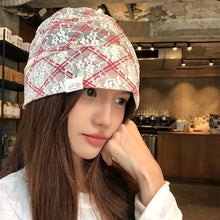 Load image into Gallery viewer, Fashionable Y2K Lace Pullover Hollow Korean Style Beanies Cap Breathable Stack Hats Summer
