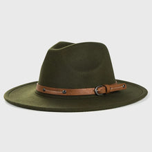 Load image into Gallery viewer, NEWWool Fedora Hat For Women Men Winter Autumn Fashion Church Jazz Hats Viking British Flat Brim Felt Hat Outdoor Casual Fedoras
