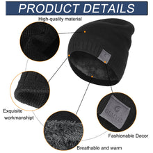 Load image into Gallery viewer, GEMVIE Winter Warm Beanie Hats for Women Men Solid Color Bonnet Ladies Plush Beanies Cap
