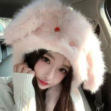 Load image into Gallery viewer, Fashion Warm Winter Hat Woolen Ears Can Move Beanies Hat Ear Protection Cute Rabbit Ear Cap Women
