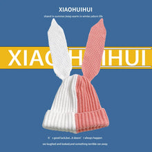 Load image into Gallery viewer, 1pc Winter Warm Y2K Knitted Hats for Women,outdoor Warm Soft Thick Beanies with Cute Rabbit Ear Skullies Personality Casual Caps
