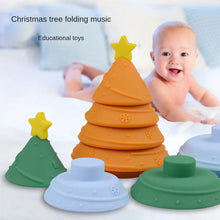 Load image into Gallery viewer, New Silicone Christmas Tree Jenga Children's Color Cognitive Educational Toys
