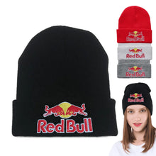 Load image into Gallery viewer, Embroidered Red Bull Knitted hat Beanie Winter Hat Unisex Warm Cap for Men And Women Red Bull Unclimbed Urine Hat
