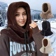 Load image into Gallery viewer, New Warm Shawl Hat Coldproof Windproof Pullover Cap Fluffy Fur Hooded Hat Autumn and Winter
