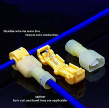 Load image into Gallery viewer, 50 PCS,T-Shaped Crimp Terminal Blocks,Electrical Connector Connection Clamps,Quick-Free Stripping Plugs,Cable Connector Plug
