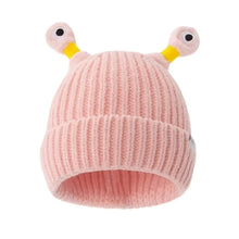 Load image into Gallery viewer, Funny With Eyes Knitted Beanies Hat Solid Color Wear Resistant LED Glowing Hat Warm Knit Hat for Women Girls Parent-Unisex Style
