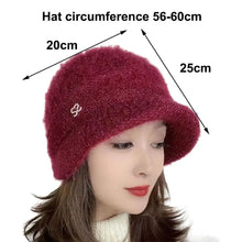 Load image into Gallery viewer, Fashion Thickened Women Knitted Hat Elasticity Casual Mother Hats Middle-aged and Elderly Warm Wool Hat Autumn Winter
