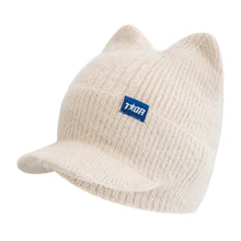 Load image into Gallery viewer, Women's Winter Hat Fashion Faux Fur Knitted Hat Soft Cat Ear Beanie Hats Female Streetwear Cap
