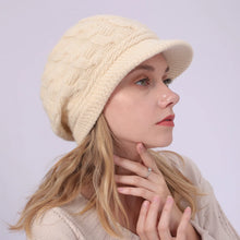 Load image into Gallery viewer, Fried Dough Twists Knit Hat Plush Thickened Warm Wool Hat Suitable for outdoor wind protection in autumn and winter
