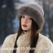 Load image into Gallery viewer, Thickening Winter Women's Warm Fur Hat Without Brim Cold-proof Warm Ear Protection Fisherman Caps Warming Tools Baseball Cap
